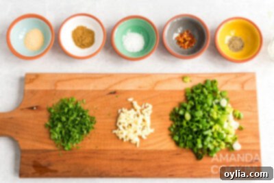 minced ingredients on cutting board