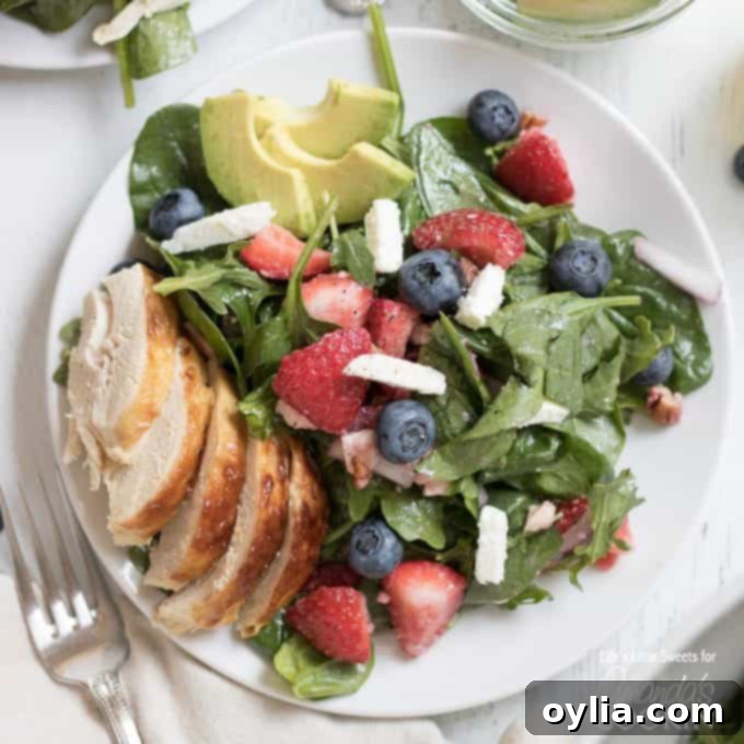 Strawberry Salad on a plate