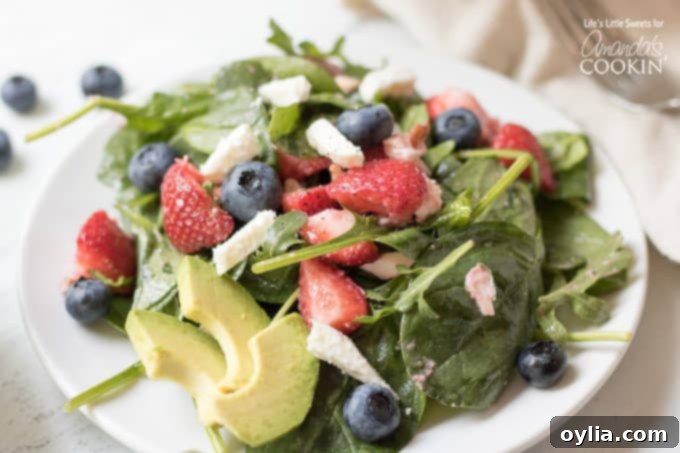 Strawberry Salad on a plate