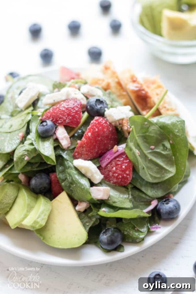 Strawberry Salad on a plate