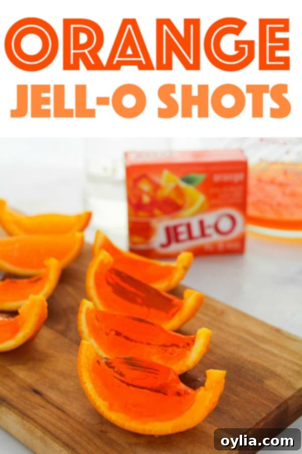 Orange Jell-O Shots pin image