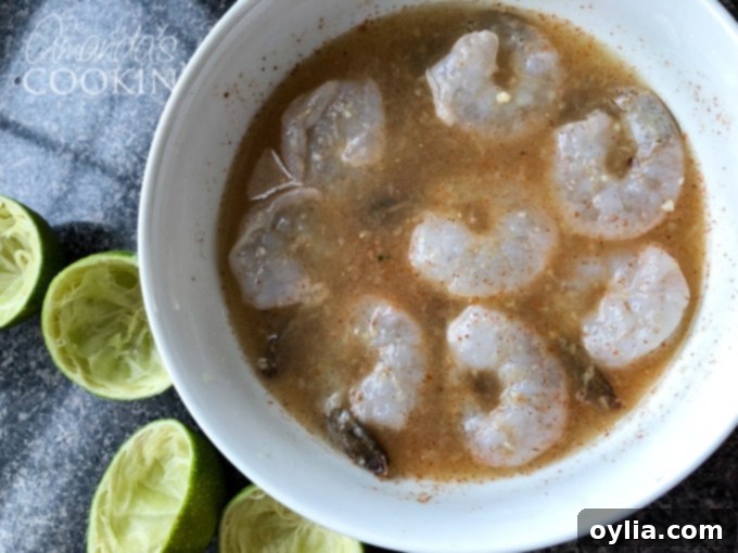 shrimp in chili lime marinade