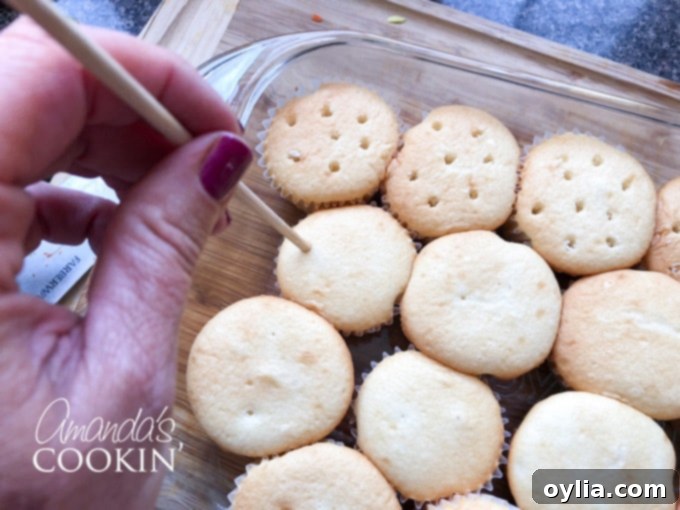 Preparing cupcake batter in liners