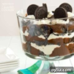 Ultimate Chocolate Lasagna Trifle 2 chocolate trifle in a trifle bowl