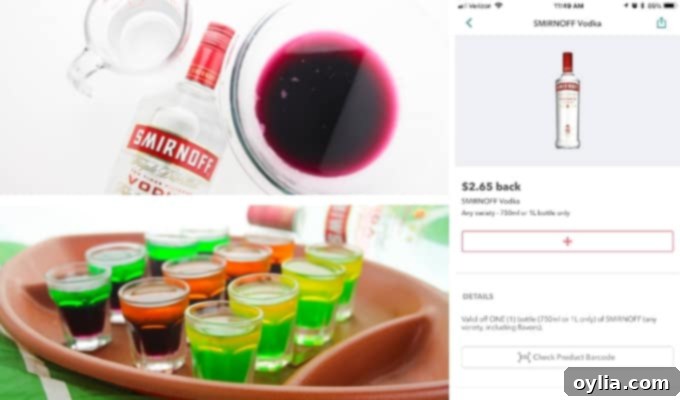 Step-by-step images showing how to prepare jello shots