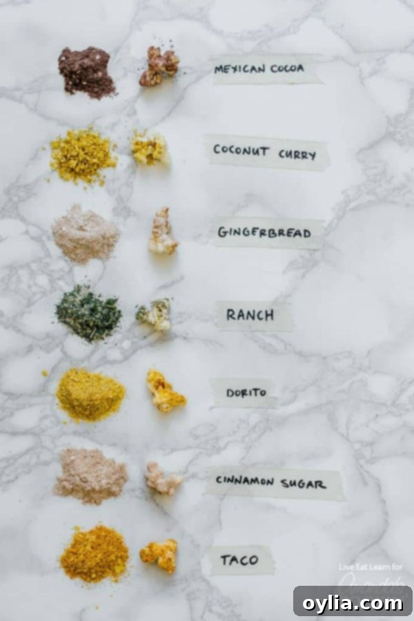How to Make Your Own Popcorn Seasonings! Pin for later.
