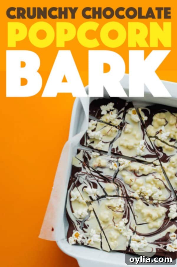 Crunchy Popcorn Chocolate Bark