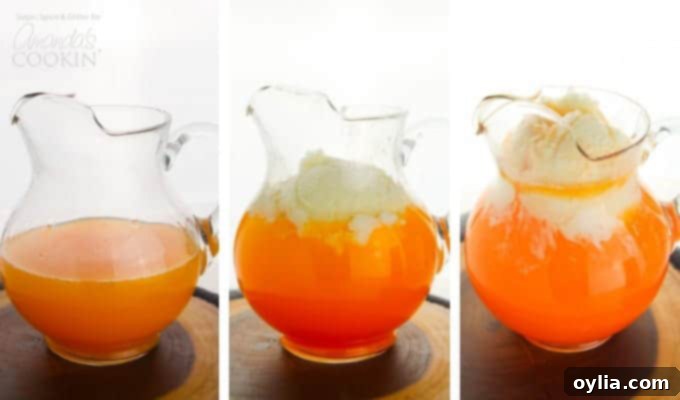 How to make candy corn punch steps
