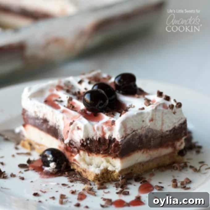 red velvet lasagna dessert on a plate