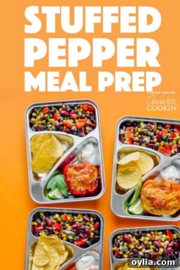 Stuffed Pepper Meal Prep Boxes for Pinterest sharing