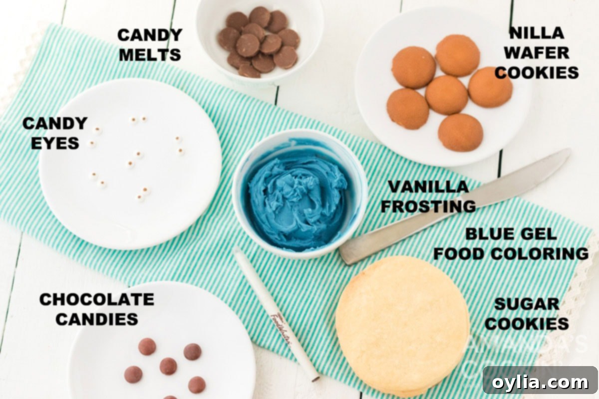 LABELED INGREDIENTS NEEDED FOR MAKING BEAR COOKIES