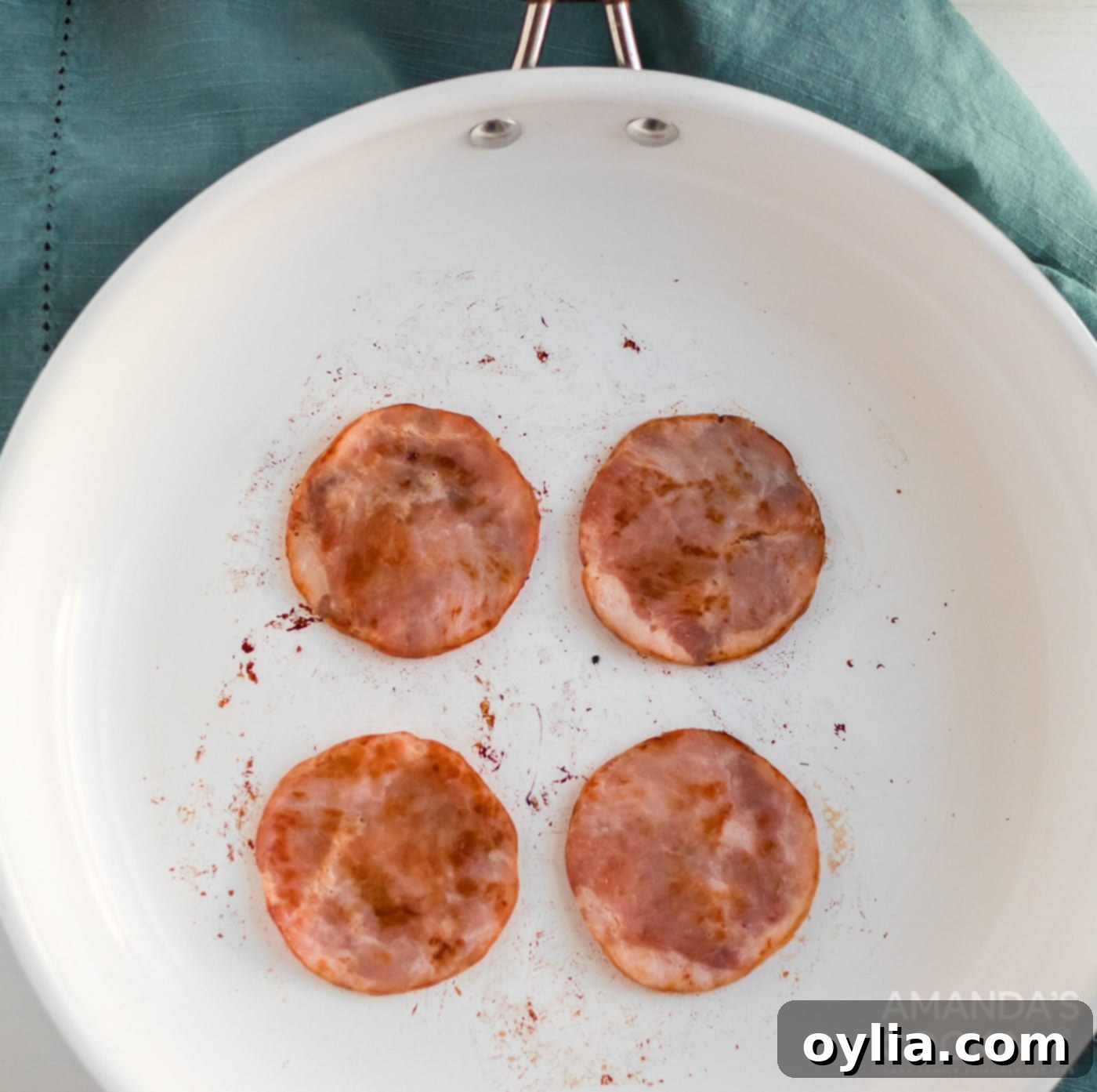 canadian bacon in skillet