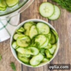bowl of vinegar cucumber salad