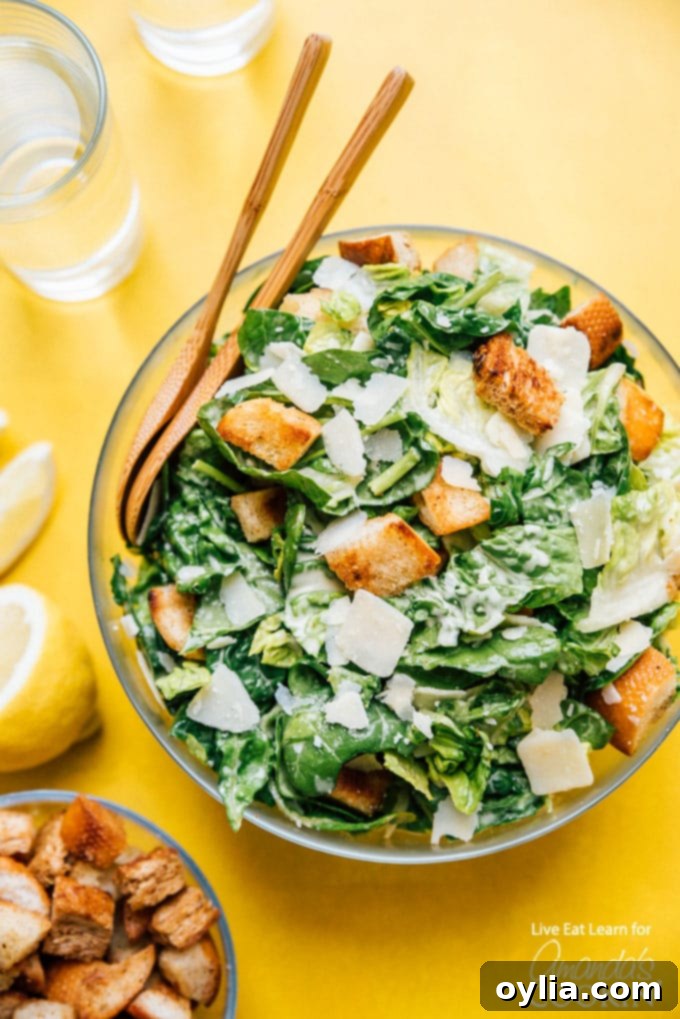 Bowl of Caesar salad