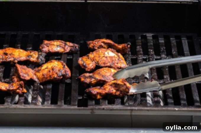 cooking chicken thighs on grill