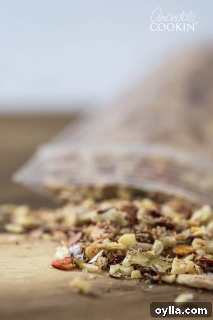 Up close view of homemade taco seasoning mix