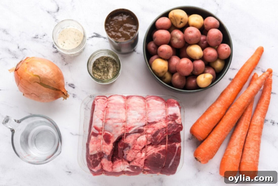 Ingredients for Crockpot Roast Beef
