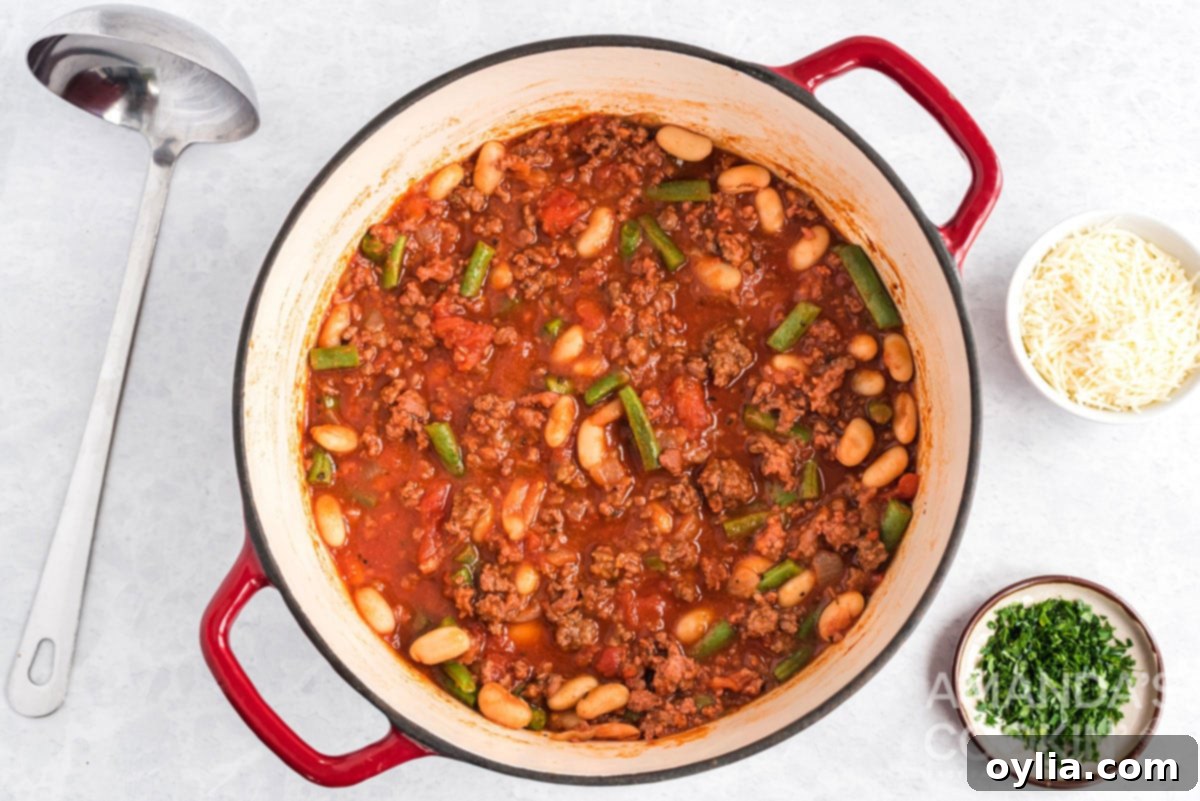 pot of hamburger stew