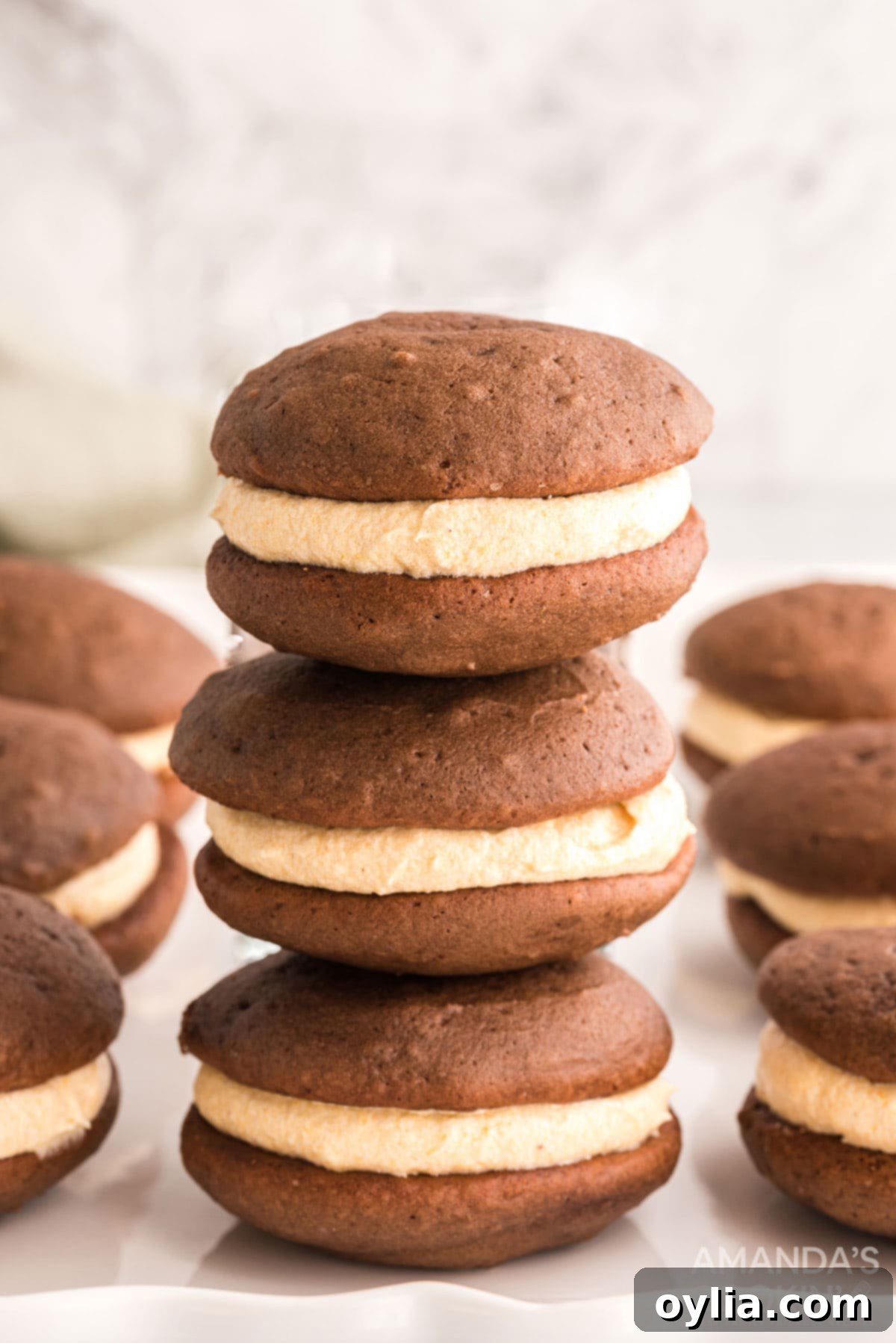 stack of pumpkin whoopie pies