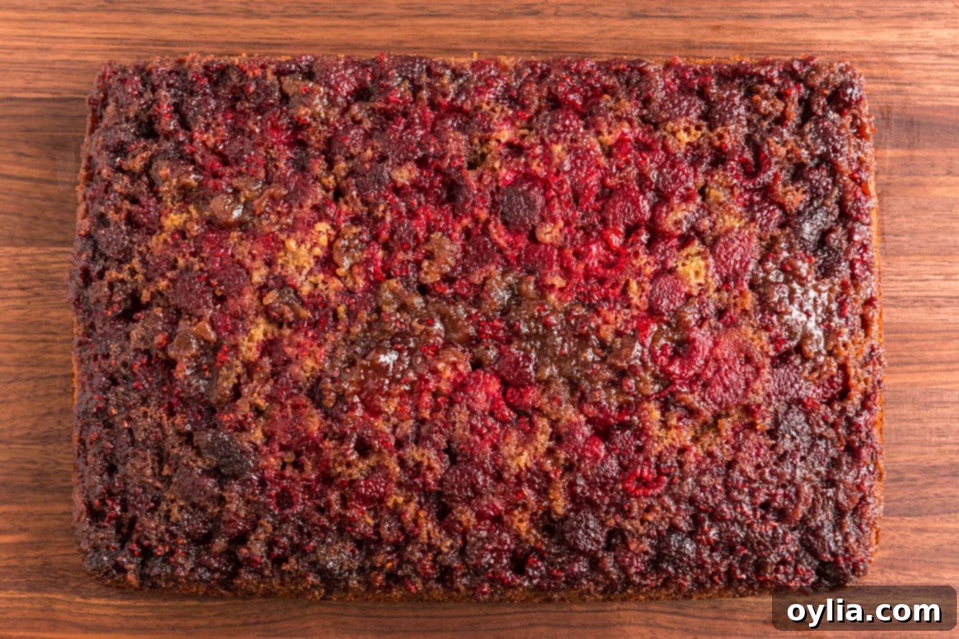 flipped raspberry upside down cake