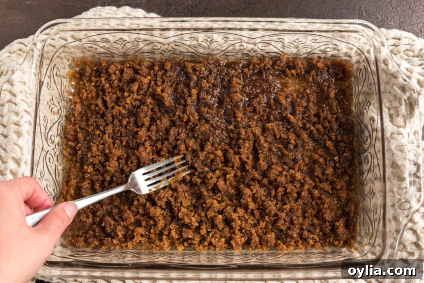 brown sugar added to melted butter