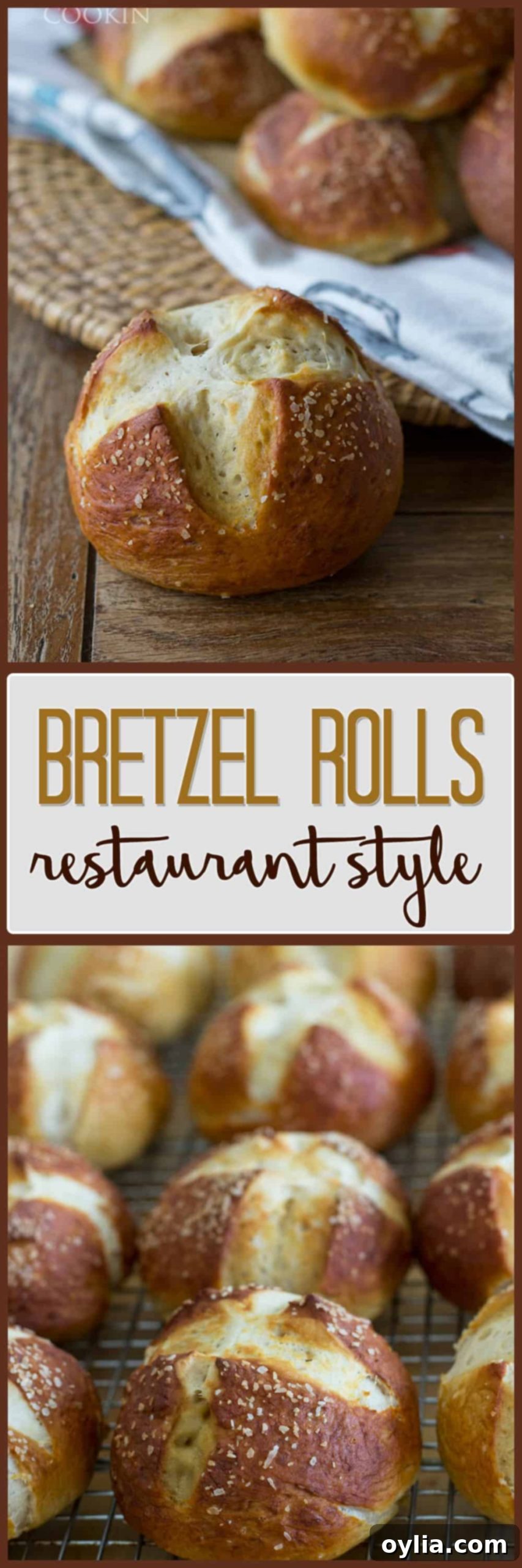 A photo of bretzel rolls.