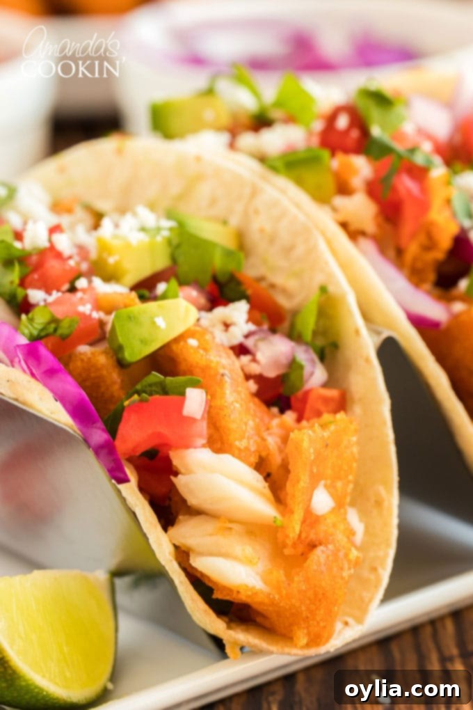 fish taco in a taco holder
