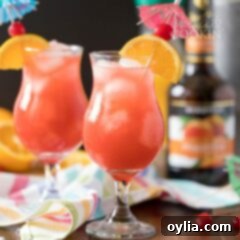 two glasses with sex on the beach drink