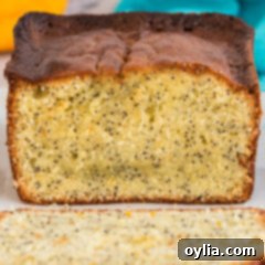 Orange Poppy Seed Pound Cake with a vibrant citrus glaze