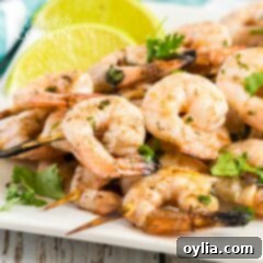 plate of grilled shrimp