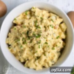 A bowl of fresh homemade Egg Salad