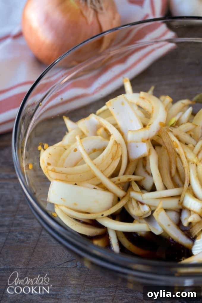 Whisk together the unique sauce ingredients for the Amish Pot Roast.