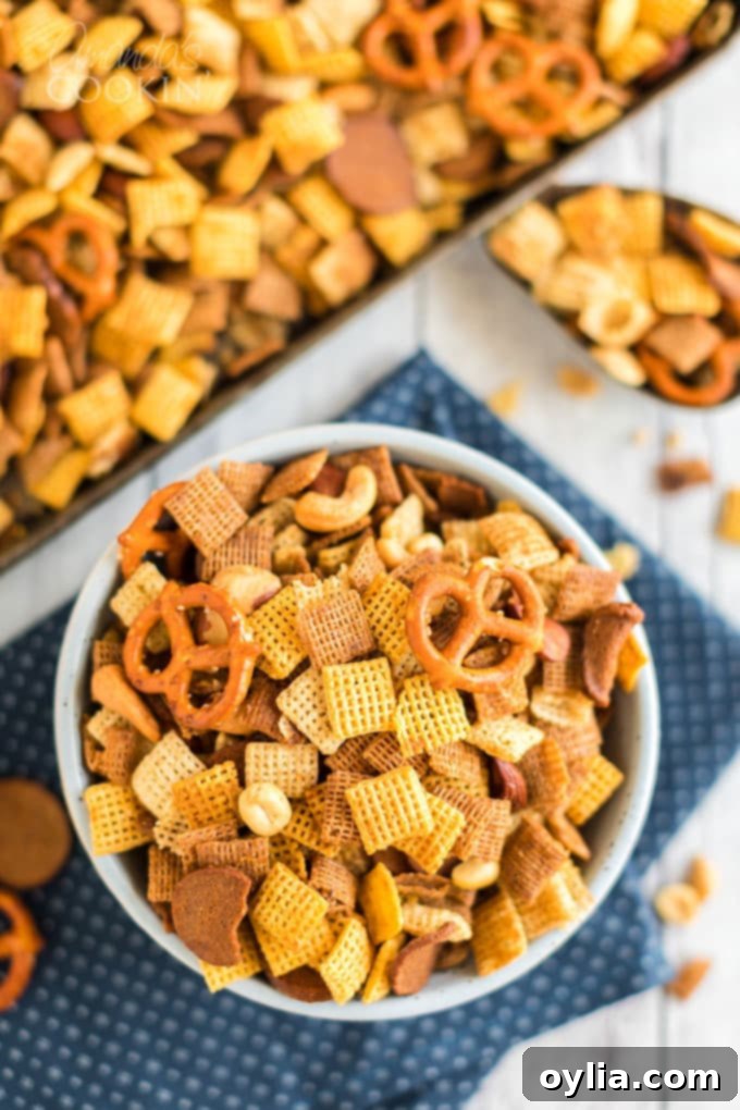 bowl of chex mix