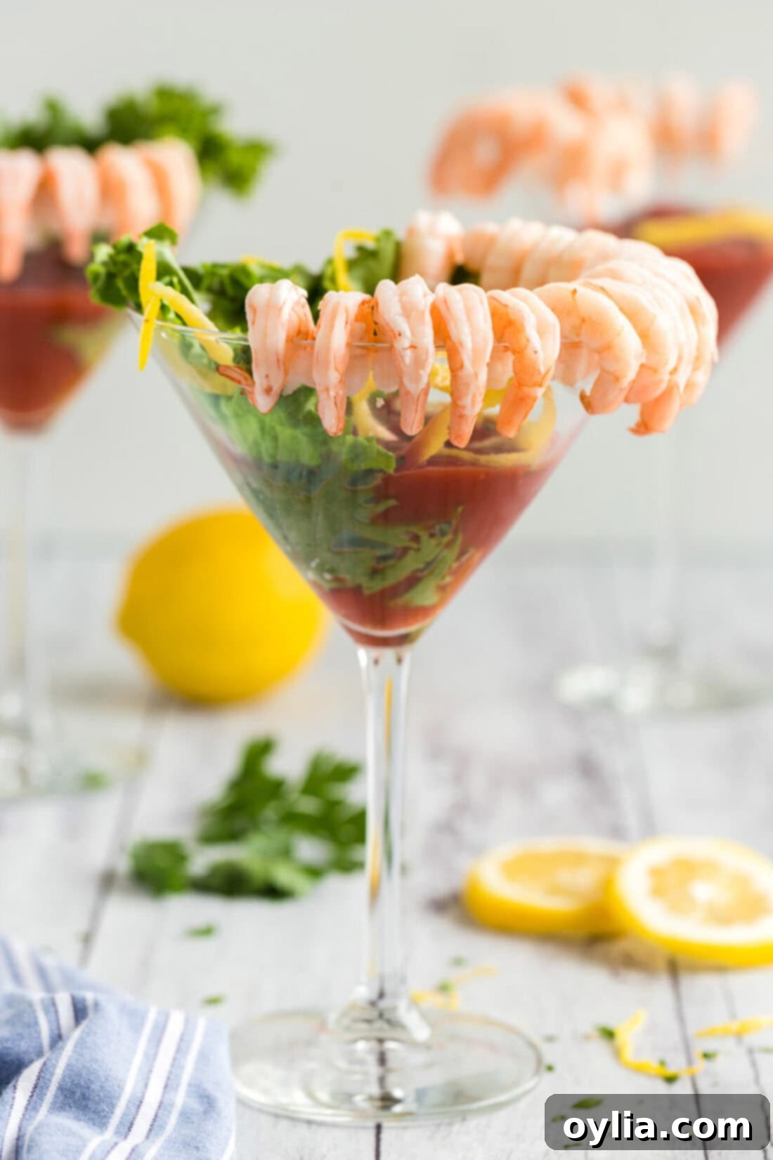Shrimp Cocktail with two more behind it