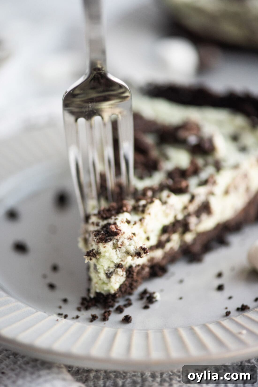 Emerald Mint Dream 2 fork in Grasshopper Pie slice