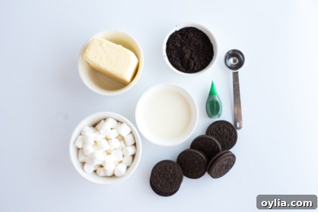 Emerald Mint Dream 4 ingredients for Grasshopper Pie