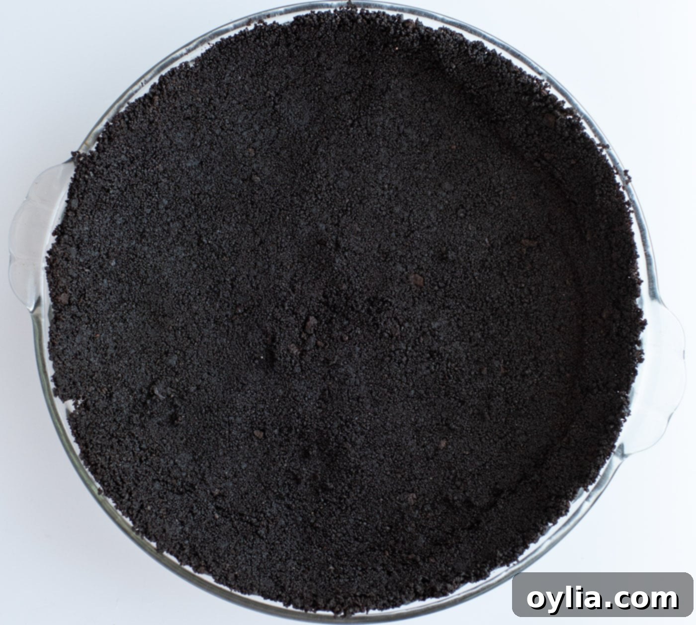 chocolate graham cracker crust in pie plate