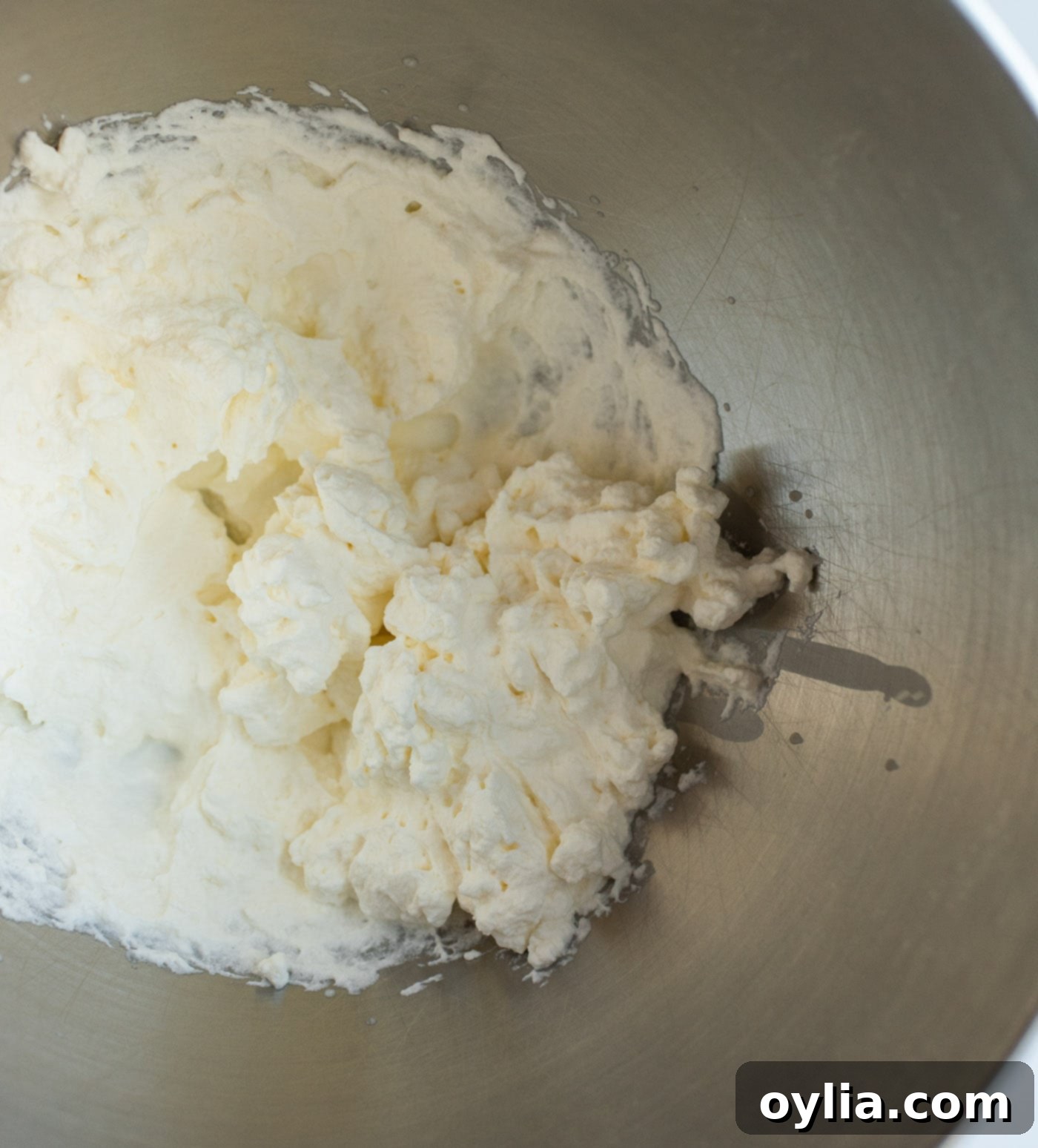 marshmallows and heavy cream mixture in a bowl
