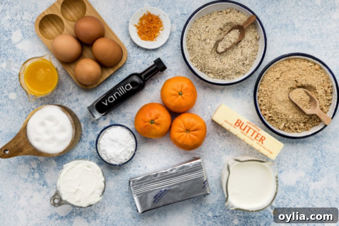 Ingredients for Mandarin Orange Cheesecake