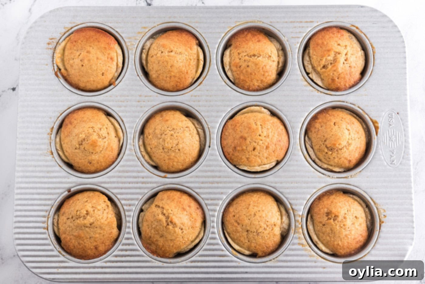 baked banana upside down muffins