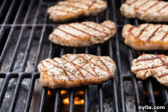 chops on the grill