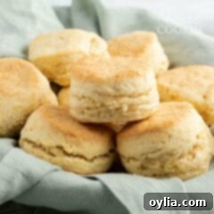 A rustic basket filled with golden homemade biscuits, ready for serving.