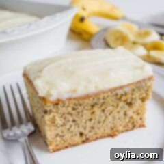 A piece of Banana cake on a plate
