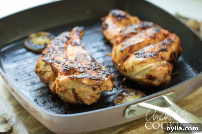 Detailed tips for cooking chile lime chicken in a cast iron grill pan on the stovetop.