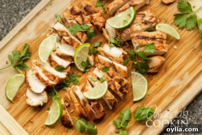 Grilled Chile Lime Chicken served outdoors on a barbecue grill, ready for a delicious meal.