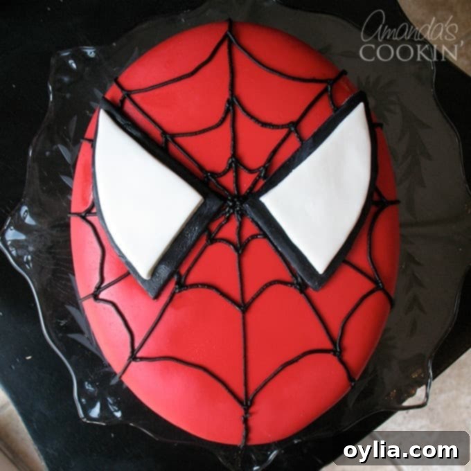 We love this Spiderman Cake made with homemade fondant!