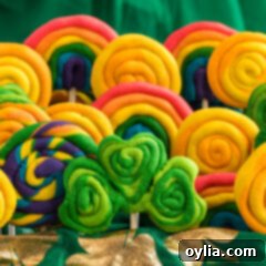 St. Patrick’s Day Cookies - A vibrant assortment of sugar cookies in festive shapes.