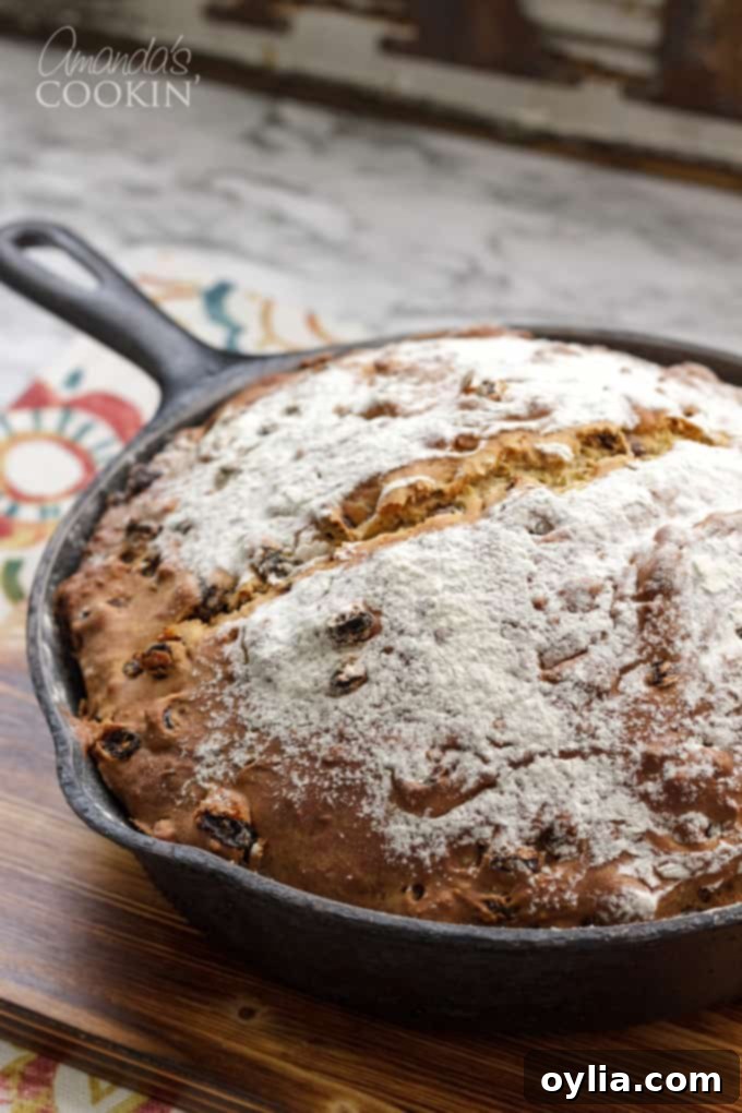 pan of Irish soda bread