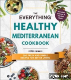 The Everything Healthy Mediterranean Cookbook cover, featuring vibrant, healthy dishes.