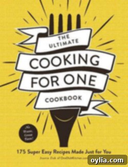 The Ultimate Cooking for One Cookbook cover, designed for solo chefs.